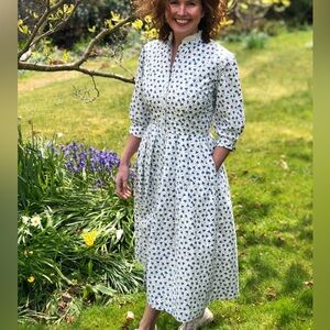 Daydress Isla Dress in Blue Lucky Leaves Print